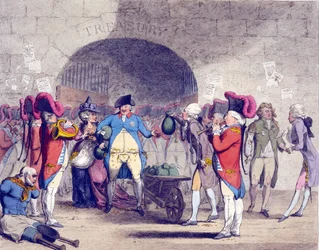 New way to pay the national debt. Caricature, 1786
